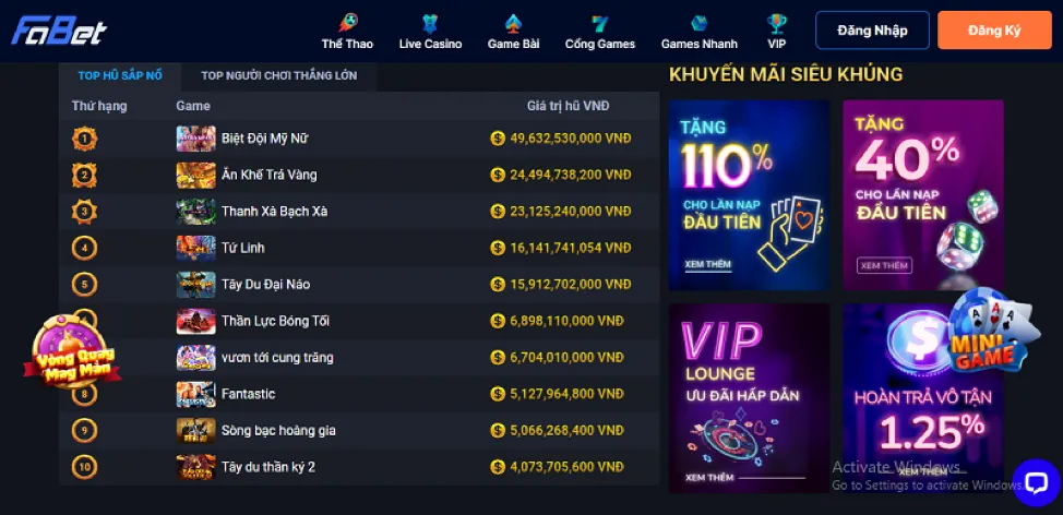 Chọn nút Đăng Ký tại xxvip